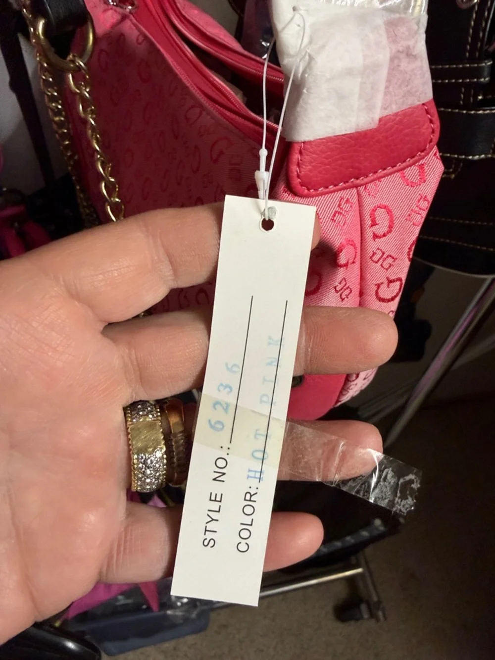 Pink Designer-Style Shoulder Bag - Picture 5 of 5